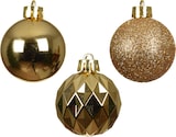 thumbnail of 18 Weihnachtskugeln Kunststoff 4cm Mix Glanz Glitzer Ornament Baumschmuck Christbaumkugeln für Weihnachtsbaum Weihnachten Deko bruchsicher Hellgold