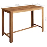 thumbnail of Helloshop26 - Mesa alta de bar/bistró de madera maciza de acacia 150 cm 0902064