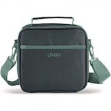 thumbnail of LIVOO SEP126V - Set sacoche lunch box Gris et vert Isotherme pour conserver vos aliments  6h au frais, avec 3 tupperware