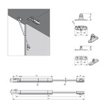 thumbnail of Kompressionsfeder Gasdruckdämpfer Klappenträger Klappenhalter Gasfeder Anthrazit 60N