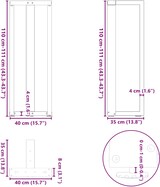 thumbnail of Helloshop26 - Set aus 2 verstellbaren T-förmigen Bartischbeinen 40 x 35 x 110 cm modernes Design anthrazitfarbener Stahl 02_0057359