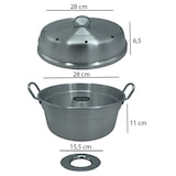 thumbnail of Four en aluminium Versilia pour plaques à gaz et à induction, 28 cm, poignées et bouton en métal