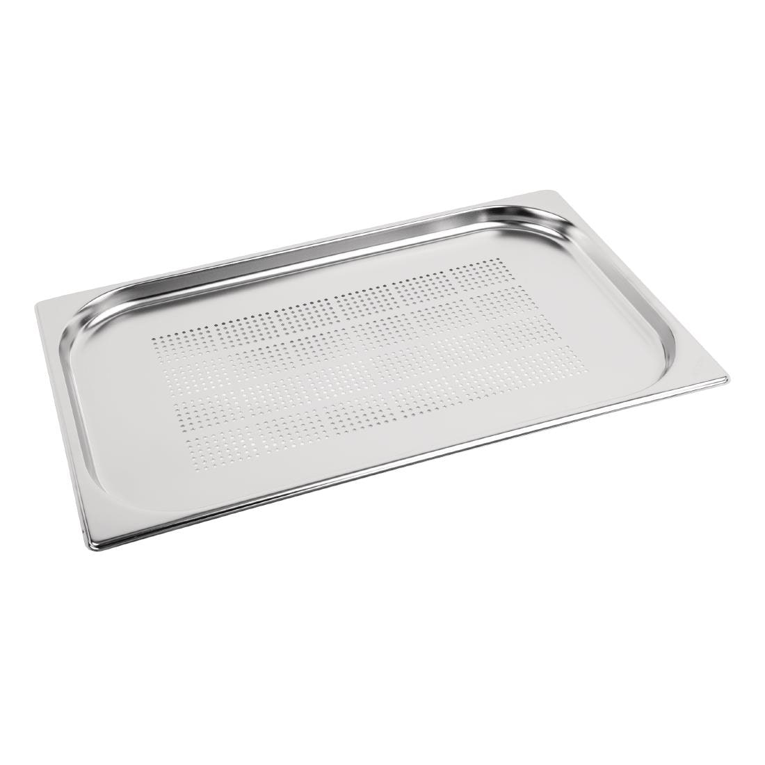 Vogue geperforeerde gastronormbak van RVS GN 1/1 20 mm
