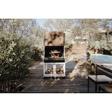 thumbnail of MF - Eingebauter Grill für Holz und Holzkohle, Modell KITAWAY La Valenciana (Grau/Weiß - 100 x 100 x 220 cm) REF: T01094