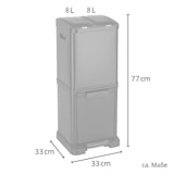 thumbnail of SVITA Mülleimer 2x8L + 16L Abfalleimer Mülltrennung Müllsammler Schwarz