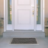 thumbnail of Relaxdays Fußmatte, Aluminium, 60 x 40 cm, rutschfest, Innen- & Außenbereich, wetterfester Türvorleger, silber/schwarz