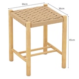 thumbnail of COSTWAY Set di 2 sgabelli da bar in legno, altezza seduta 45 cm con poggiapiedi