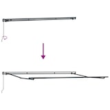 thumbnail of vidaXL Luifel handmatig uittrekbaar 400x300 cm antracietkleurig en wit