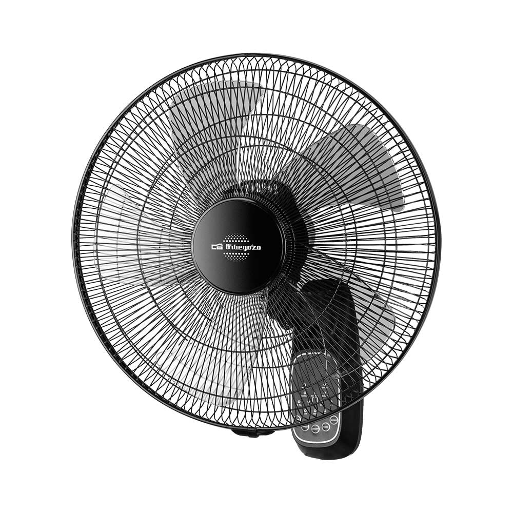 Orbegozo ventilador de pared WF 0247, 5 aspas, 3 velocidades, movimiento oscilante, 3 modos funcionamiento, temporizador, 45 cm de diámetro, 60 W