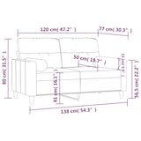 thumbnail of vidaXL 2-Sitzer-Sofa mit Zierkissen Braun 120 cm Stoff