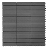 thumbnail of WPC Bodenfliese Rhone, Holzoptik Balkon/Terrasse, 11x je 30x30cm = 1qm ~ Premium, anthrazit linear