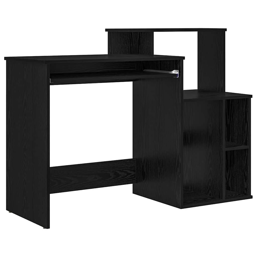 vidaXL Schreibtisch Schwarz Eichen-Optik 120,5 x 44 x 88,5 cm
