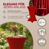 thumbnail of DETEX® Stehtischhusse Rot 70-75cm Verstärkter Fußbereich 30°C Waschbar Stehtisch Hussen Stretch Tisch Überzug Hochzeit