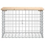 thumbnail of vidaXL Gartenbank aus Gabionen 63x31,5x42 cm Massivholz Kiefer