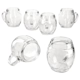 thumbnail of 6x Fußball Biergläser 0,5L geeicht Ball-Relief 6 Personen Bierkrüge aus Glas