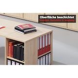 thumbnail of bümö Schreibtisch Schrank in grau, Container Schrank Büro für Ordner & Co. - Anstell-Container Schreibtisch, Schreibtisch Kommode, Büro Schrank