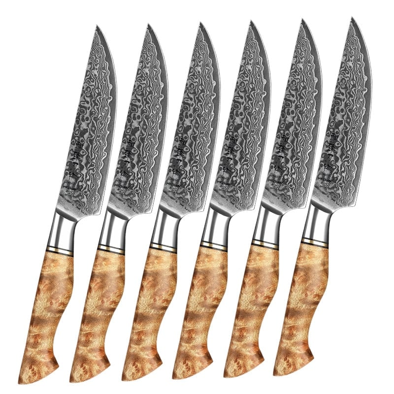Hezhen - Damas Couteaux à steak 6 pièces - Série B30 Master