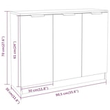 thumbnail of Helloshop26 - Buffet bahut commode armoire meuble de rangement organisateur cuisine salle de séjour salon sonoma 90,5 x 30 x 70 cm 02_0031728
