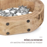 thumbnail of Dekofigur Sternenhimmel aus Mangoholz und Aluminium 27,5 cm Holzfigur mit Sternen im modernen Design Handarbeit Unikat für Kommode oder Fensterbank