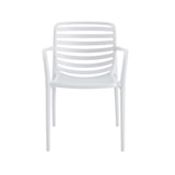thumbnail of METRO PROFESSIONAL Cadeira de exterior empilhável Elaria, com braços, plástico, branco