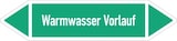 thumbnail of Aufkleber I RKZ Etikett Warmwasser Vorlauf,DIN 2403,grün/weiß,ab Ø 90mm,440x100mm,2/Bogen