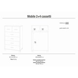 thumbnail of SARMOG MOBILE 4+2 CASSETTI KIT L70 P41 H112 in truciolare nobilitato color cemento