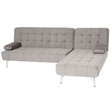 thumbnail of Schlafsofa HWC-K22, Couch Ecksofa Sofa, Liegefläche links/rechts Schlaffunktion 236cm ~ Samt grau