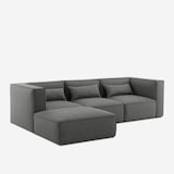 thumbnail of Divano 3 posti modulare componibile moderno in tessuto con pouf Solv-SOLV3SPFGS