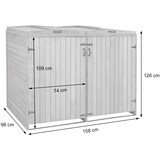 thumbnail of Décoshop26 - Abri de poubelles extérieur conteneurs à ordures avec couvercle jusqu'à 4 bacs 126x158x98 cm en bois certifié FSC 04_0002867