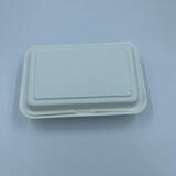 thumbnail of 50x Bio Menü-Box 2-geteilt weiß 250 x 162 x 63 mm aus Zuckerrohr | Lebensmittel Behälter Einweg | kompostierbar