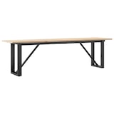 thumbnail of vidaXL Couchtisch O-Gestell 160x40x45 cm Massivholz Kiefer & Stahl