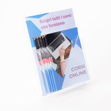 thumbnail of Danieli - Espositore A4 Con Tasca Portadepliant A5 da Scrivania In Acrilico Trasparente