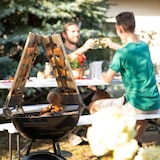 thumbnail of Relaxdays Flammlachsbretter 2er Set, Räucherbrett f. Lachsfilet, Zedernholzbrett, neigbare Edelstahl Halterungen, natur