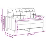 thumbnail of vidaXL 2-Sitzer-Sofa mit Zierkissen Dunkelgrün 120 cm Samt