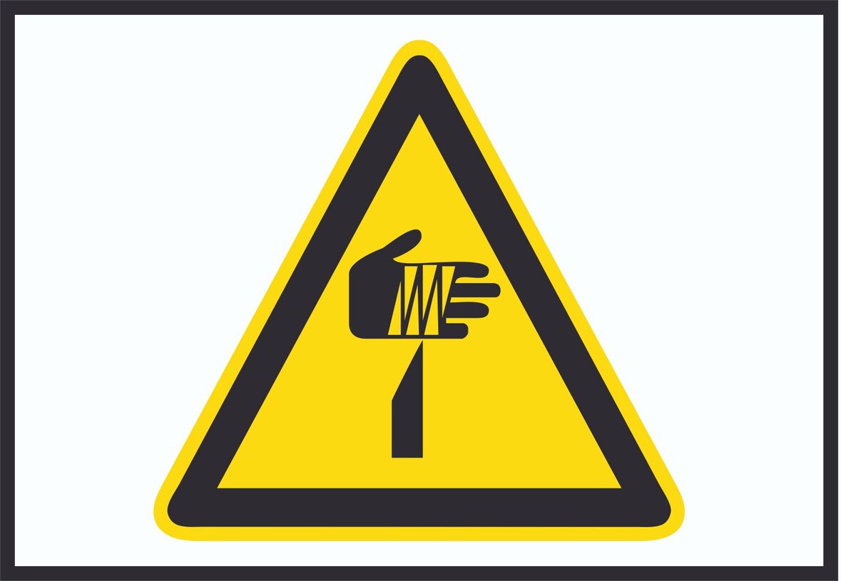 Achtung Spitzer Gegenstand Symbol A6 (105x148mm) Schild