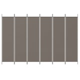 thumbnail of Décoshop26 - Paravent séparateur de pièce cloison 6 panneaux 300 x 200 cm en tissu anthracite et fer DEC031036