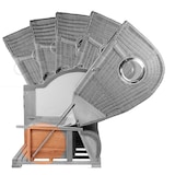 thumbnail of Strandkorb Komplettset - bene living - Ammersee Teak - PE grau - Skyline Frankfurt - Liftersystem