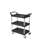 thumbnail of METRO Professional Carro de servicio GPT1003 con 3 estantes, polipropileno/Aluminio, 83 x 42 x 92 cm, negro