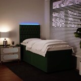 thumbnail of vidaXL Boxspringbett mit Matratze Dunkelgrün 80x200 cm Samt