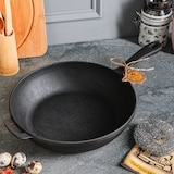 thumbnail of Gietijzeren hapjespan - ø 26 x 6 cm - Gietijzeren pan voor alle warmtebronnen - Metalen handvat - PFAS vrij - Zwart