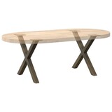 thumbnail of vidaXL Couchtischbeine X-Form 2 Stk. Naturstahl 50x(42-43) cm Stahl