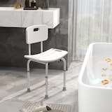 thumbnail of Silla ducha personas mayores taburete de ducha silla para ducha con respaldo altura regulable en 8 niveles y antideslizante carga 136 kg