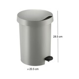 thumbnail of Tritt-Abfalleimer 5 Liter - Kunststoff - Grau metallic