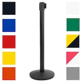 thumbnail of Danieli - Colonnina Segnapercorso con Nastro Estensibile Fino a 3 Metri, Metallo Nero Opaco, Base Conica (Grigio)