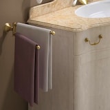 thumbnail of Porta asciugamani doppio a snodo in ottone bronzato per bagno da applicare a muro Linea Bronze