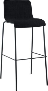 thumbnail of CHEFGASTRO Barhocker MAUI Stoff 4-Fuﬂ Gestell Schwarz HxBxT 100x43x48cm Stoff Schwarz Barstuhl
