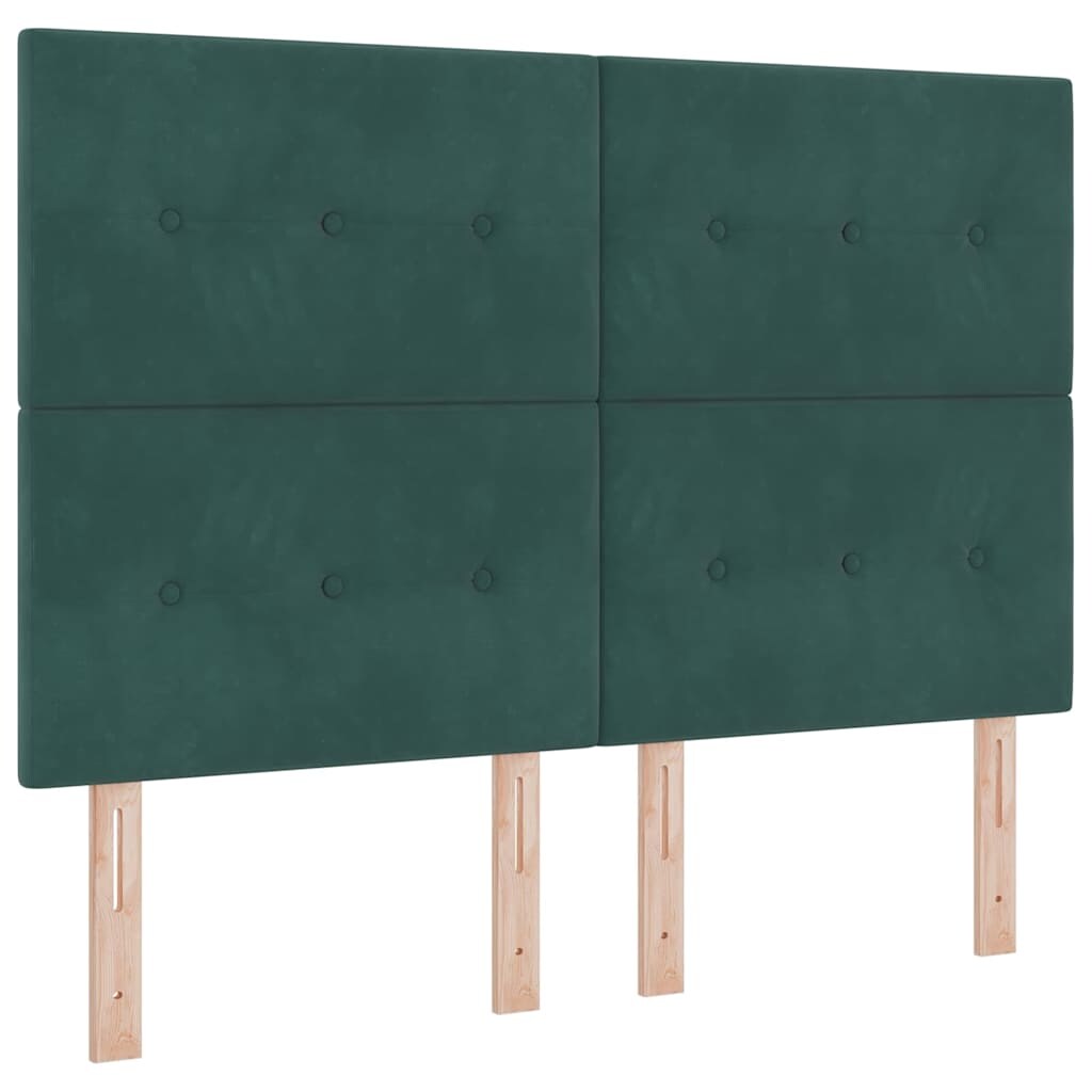 vidaXL Kopfteil mit Kopfteil Dunkelgrün 144 cm Kunstleder