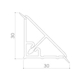 thumbnail of Alzatina triangolare in pvc rivestita in carta colore ciliegio 4 metri