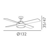 thumbnail of IluminaShop Ventilador de Techo LED  24W Niquel / Haa  Plata  Motor AC  3000+4000+6000