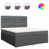 thumbnail of vidaXL Boxspringbett mit Matratze Dunkelgrau 200x200 cm Stoff